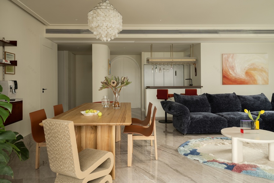 《柔煦》220㎡现代法式丨中国成都丨宏福樘设计-21