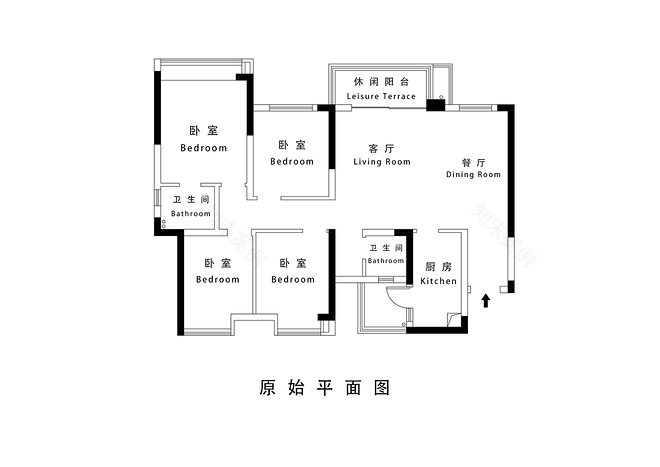26万元三居135平米装修案例_效果图 - 135m²静谧居所·纯白极简中的家居美学 - 设计本-12