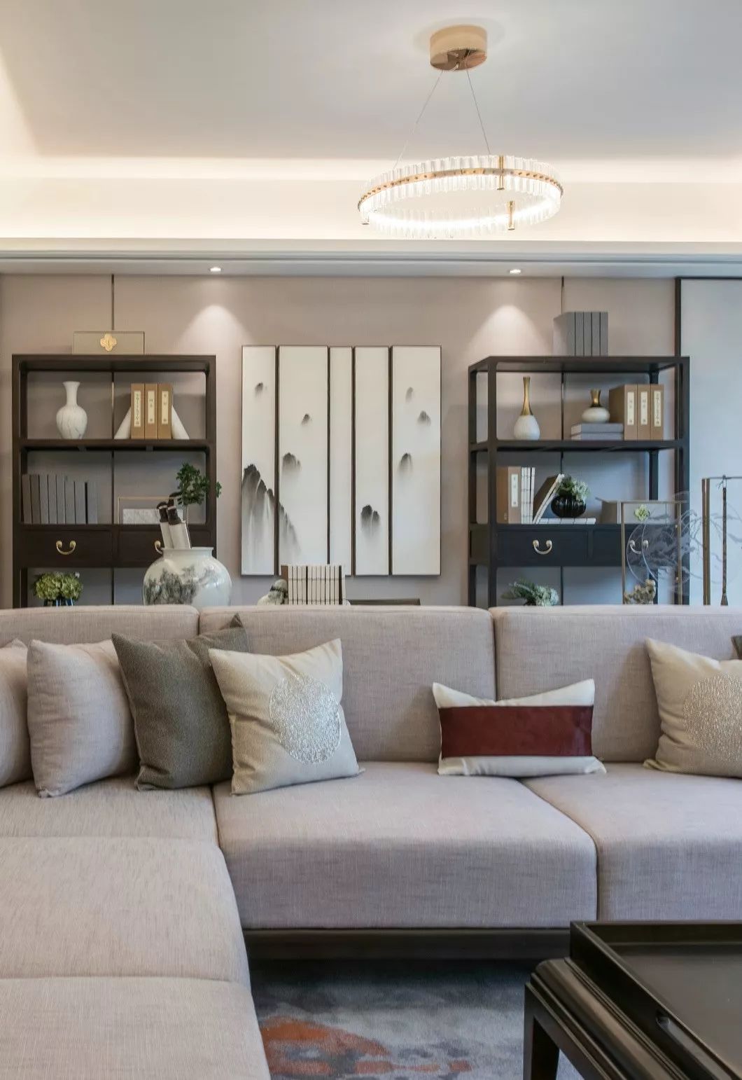 大地色与中式蓝的完美融合，打造优雅简约的人居空间-58