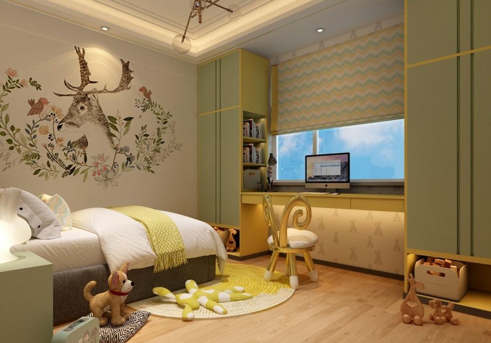 万泰御湖湾轻奢样板间 | 儿童房童真满满,主卧高雅宁静-10