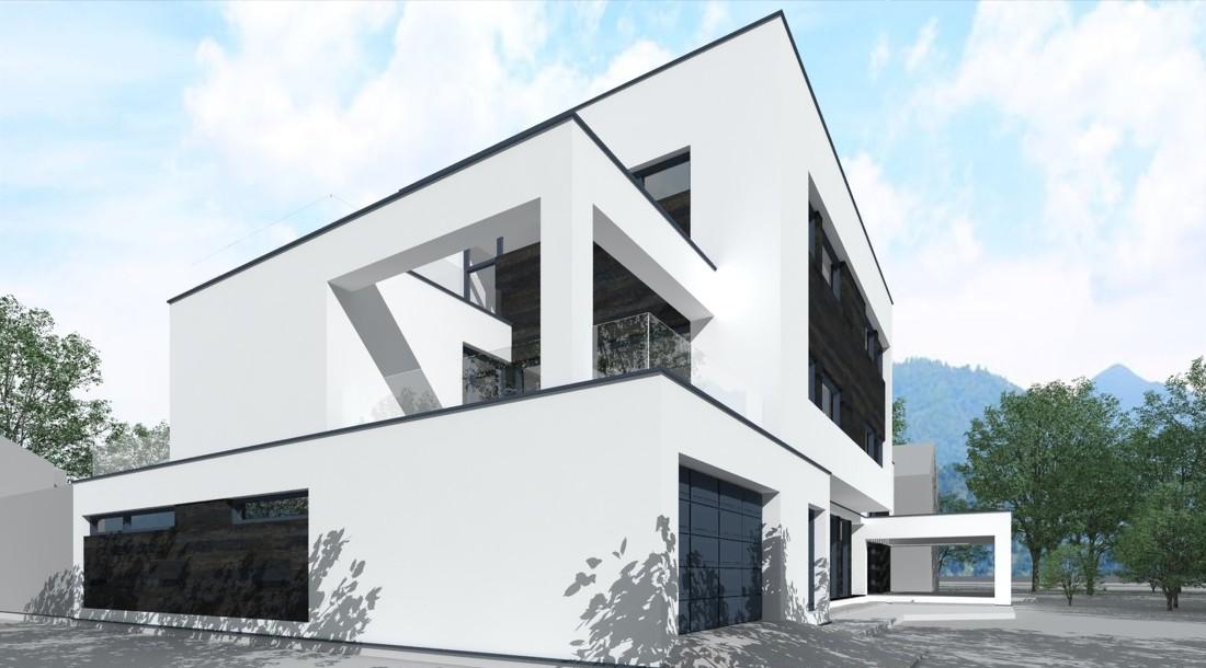 现代黑白极简别墅设计，自建房的优质选择-10