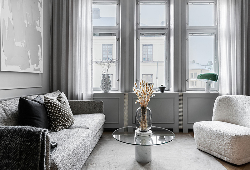 斯德哥尔摩 65 平米素雅灰调公寓设计-4