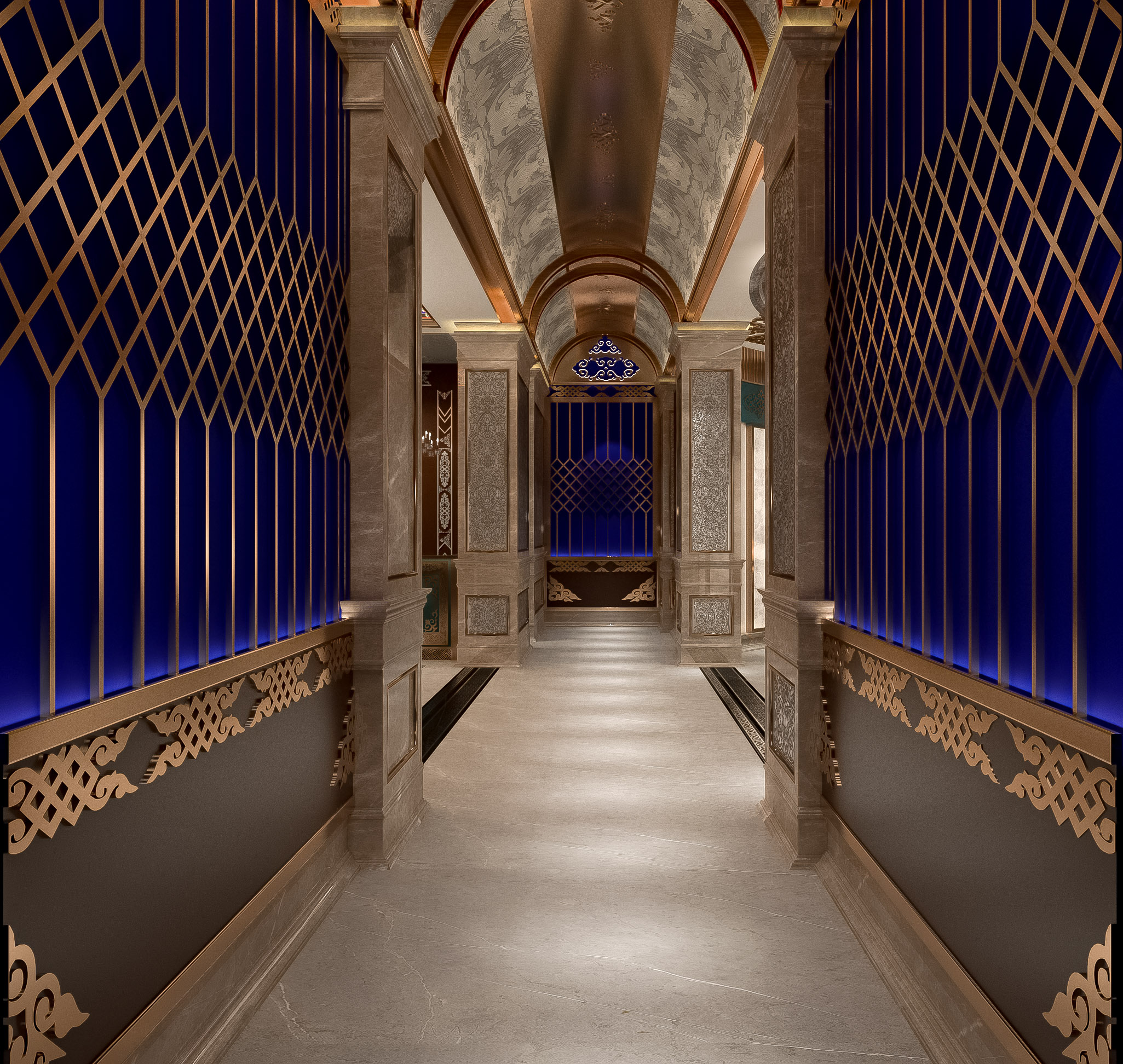 蒙元文化酒店大堂设计-14