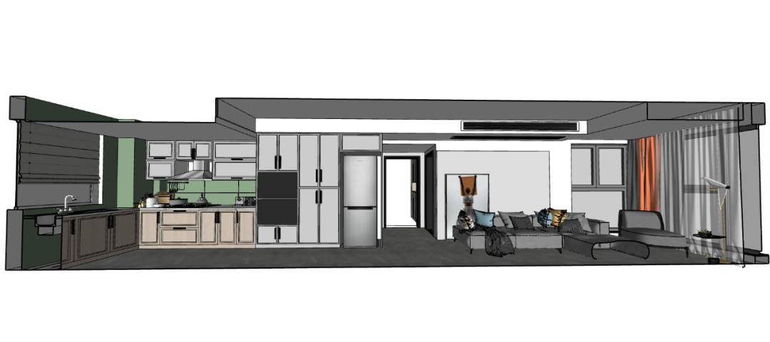 90㎡现代极简鑫利家园，Kaws 新家的空间艺术-30