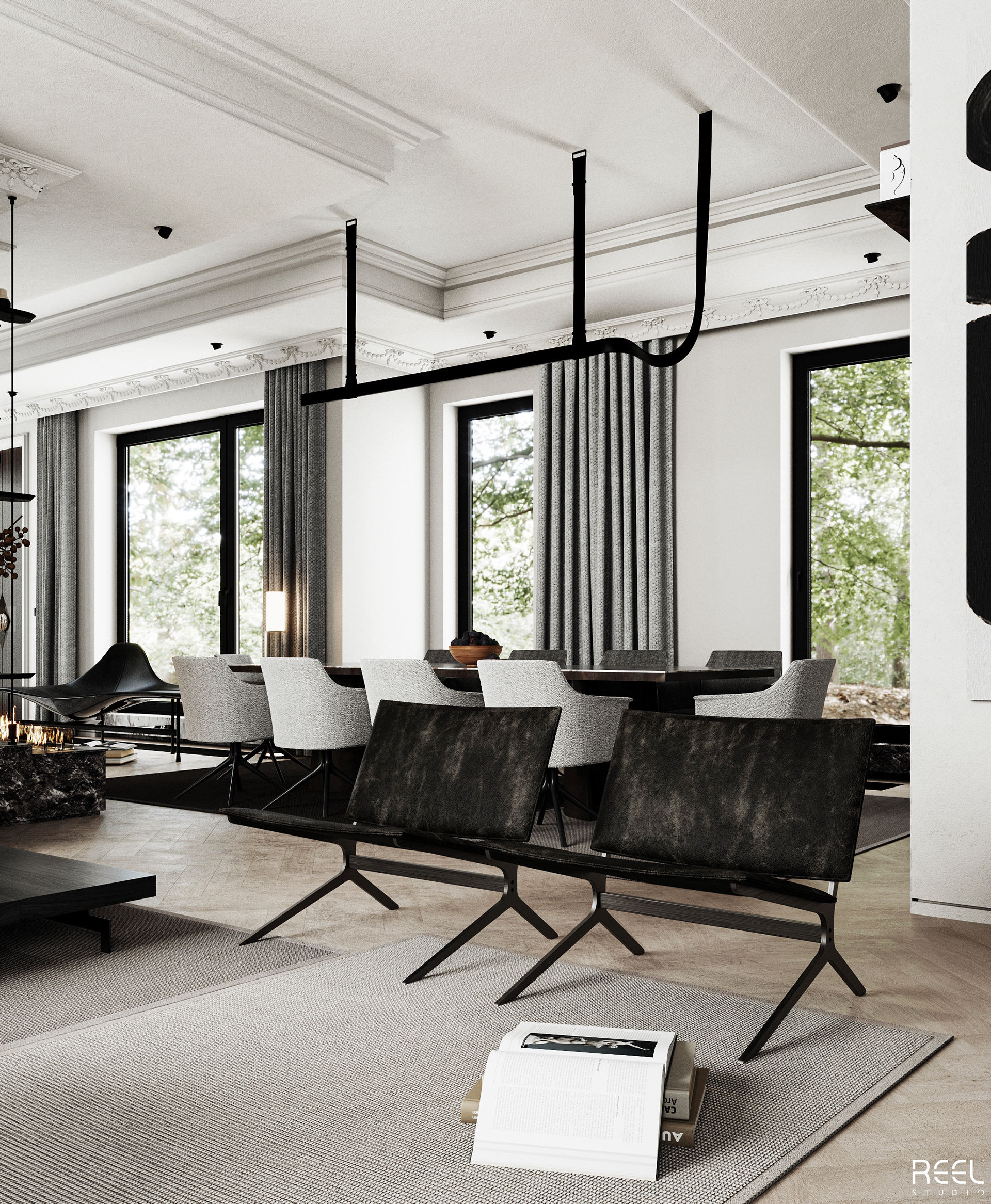Living & Dinning Room 室内设计丨沙特阿拉伯丨Reel Studio-8