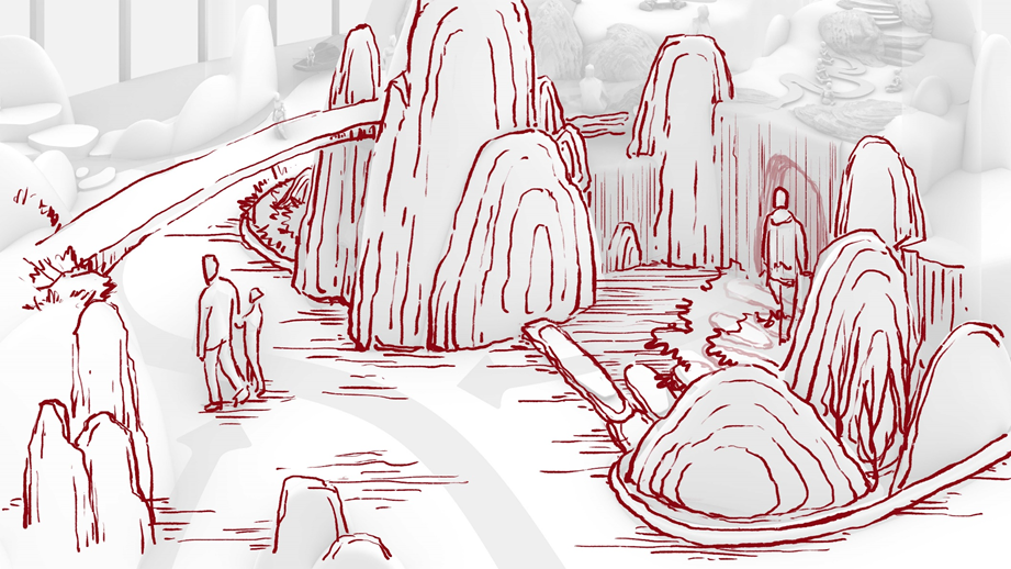 喜随作品|壶中胜境·商业中庭的科技国风微缩园林-203