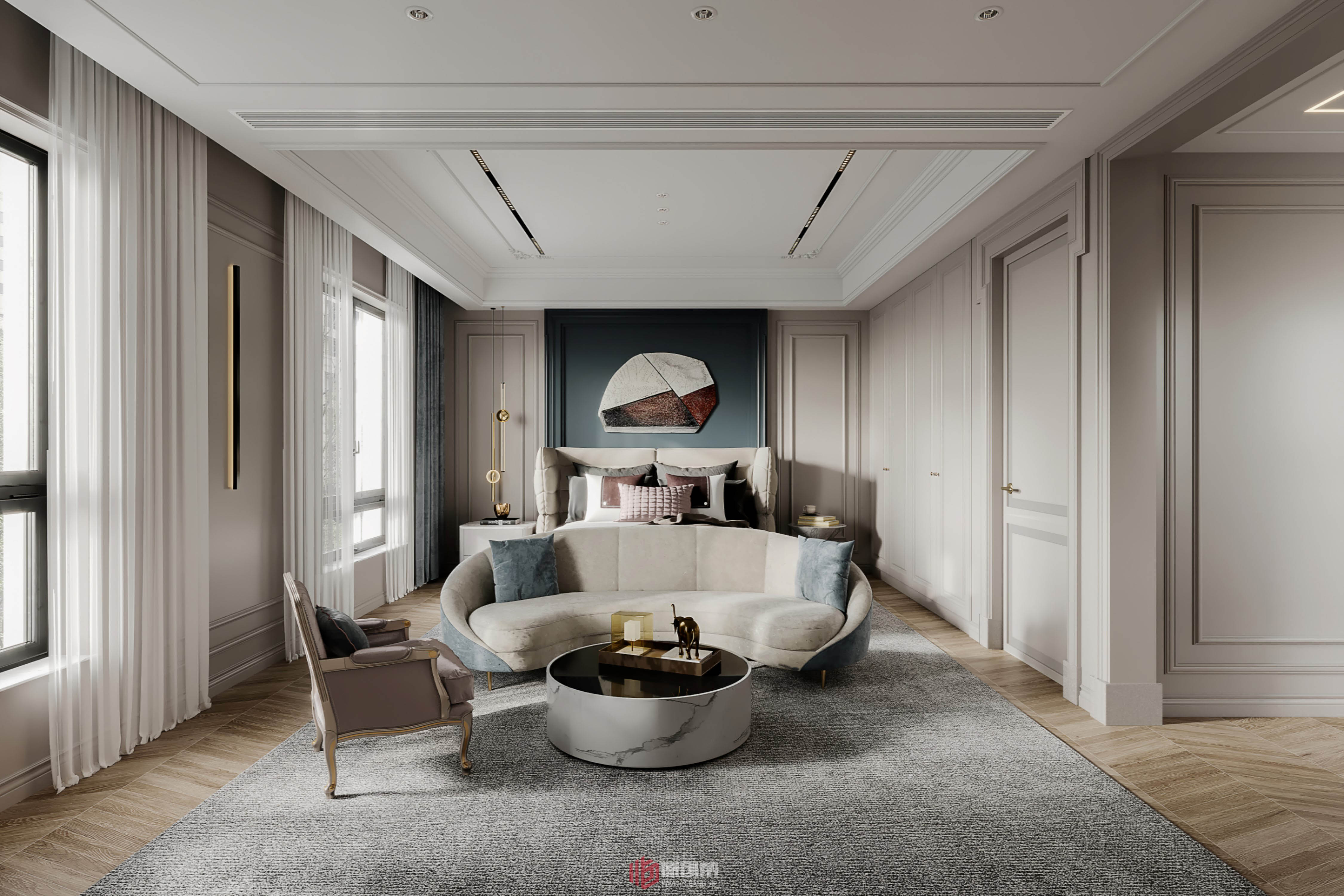 法式风情精致公寓设计丨原创帮（设计帮）-3