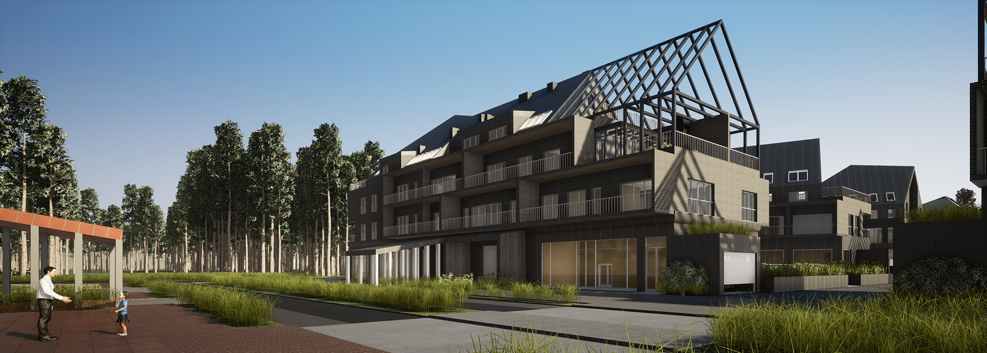 DREWNIANY BUDYNEK MIESZKANIOWY WIELORODZINNY Z CLT-52