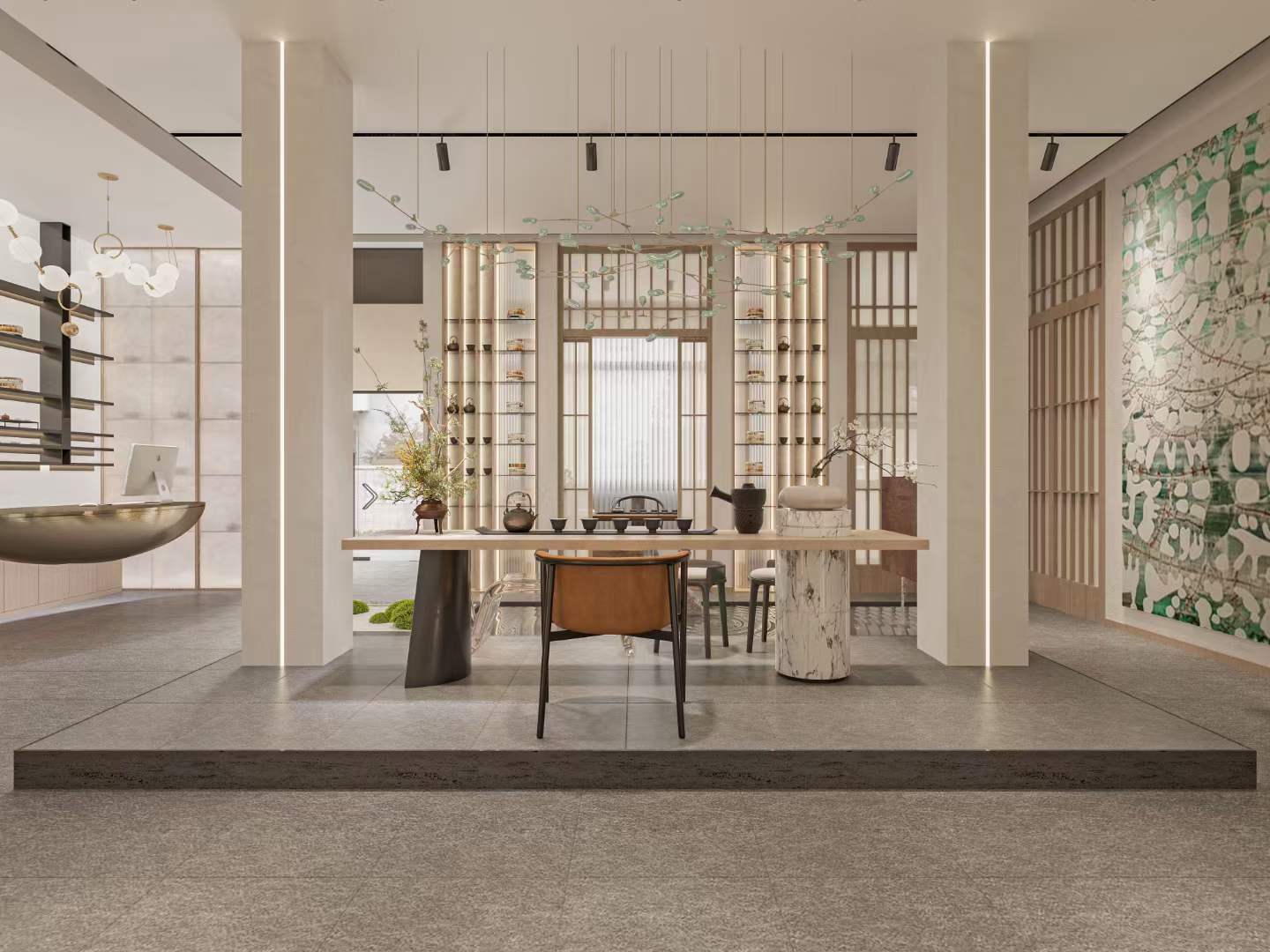 ​新中式茶楼 ​整体色调温和雅致 ​沉稳大气舒适自然-8