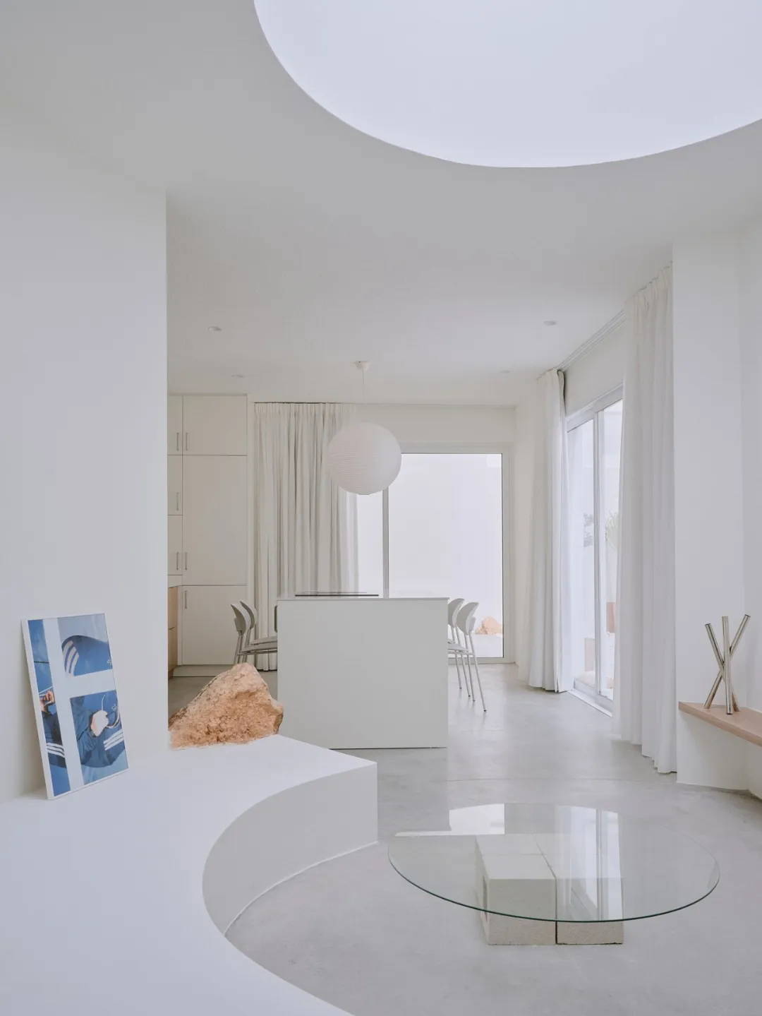 195㎡纯白几何，用日光雕刻生活的诗意-18