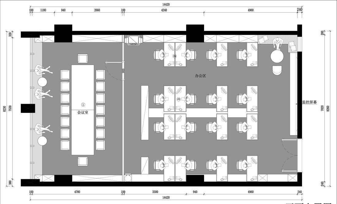 南沙区口岸大厦华盟写字楼办公室设计-44