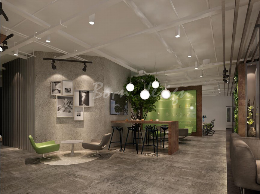 河南电子商务办公室的现代工业风设计-6