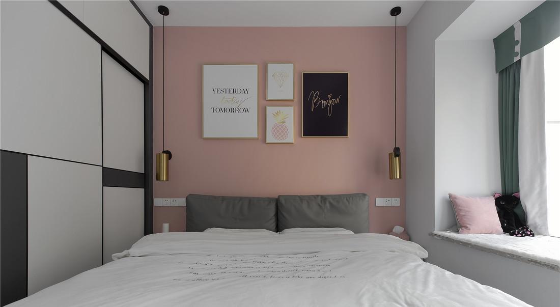 成都郫都 102㎡北欧风家居,浪漫粉灰打造舒适生活空间-28