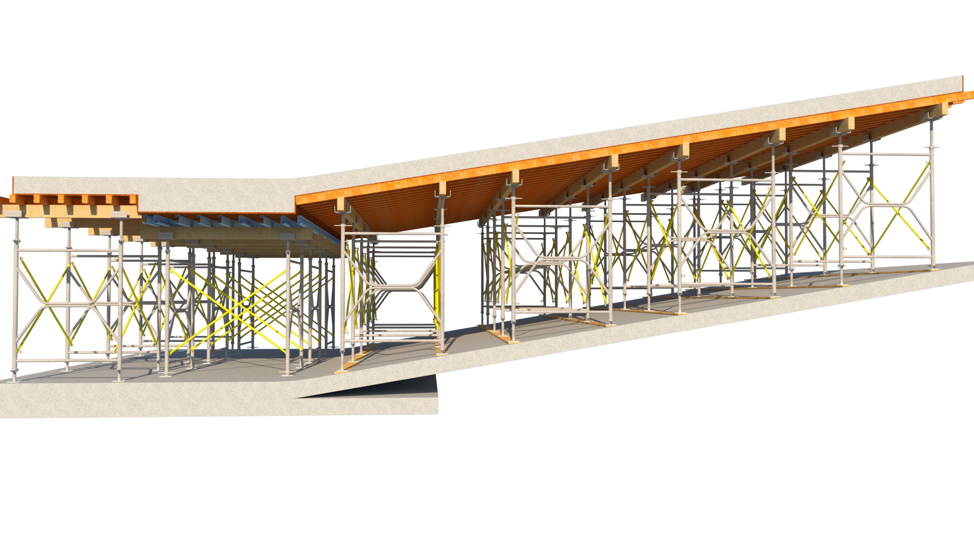 Falsework Acrow V-shore Frame and LVL Main & secondary-25