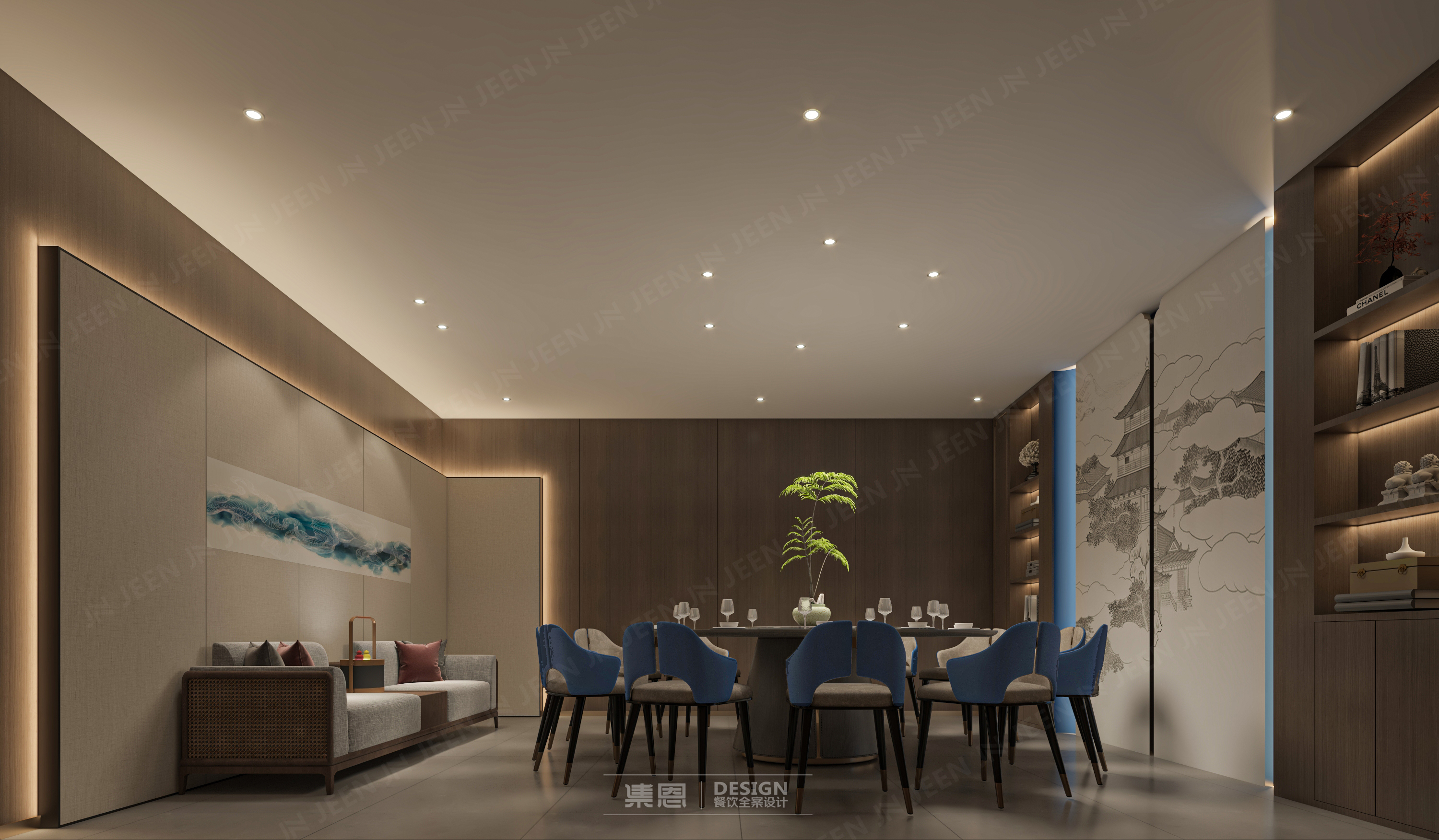 农湘记·湘菜馆丨中国郑州丨集恩餐饮全案设计-17