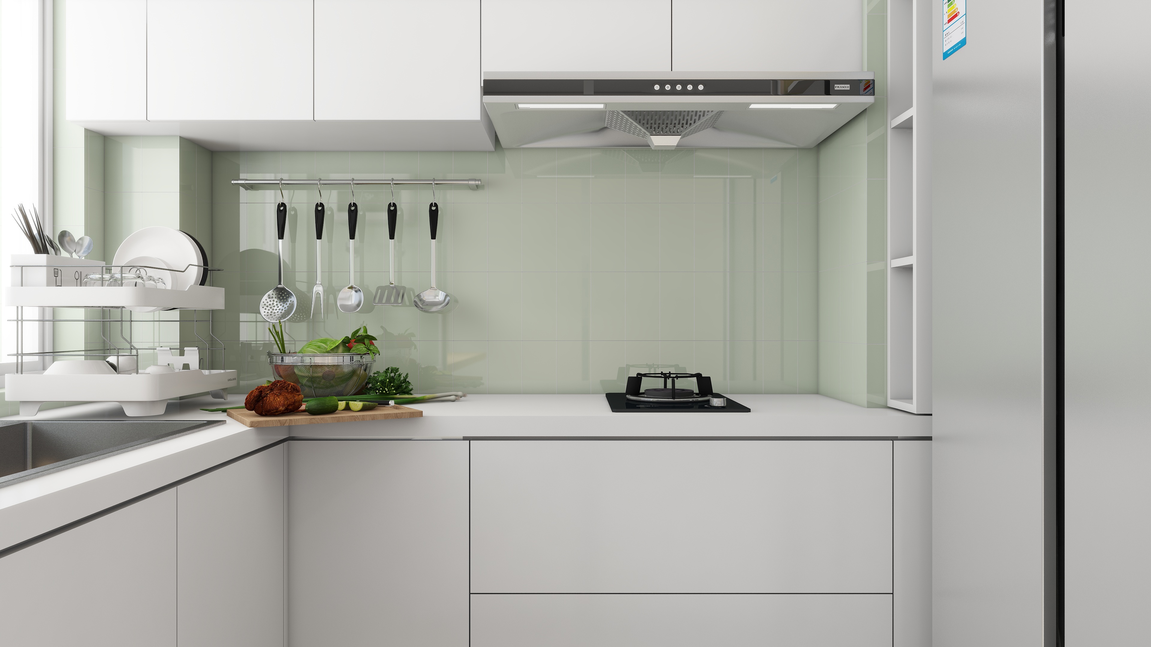 90㎡治愈系奶油风丨90空间设计-19