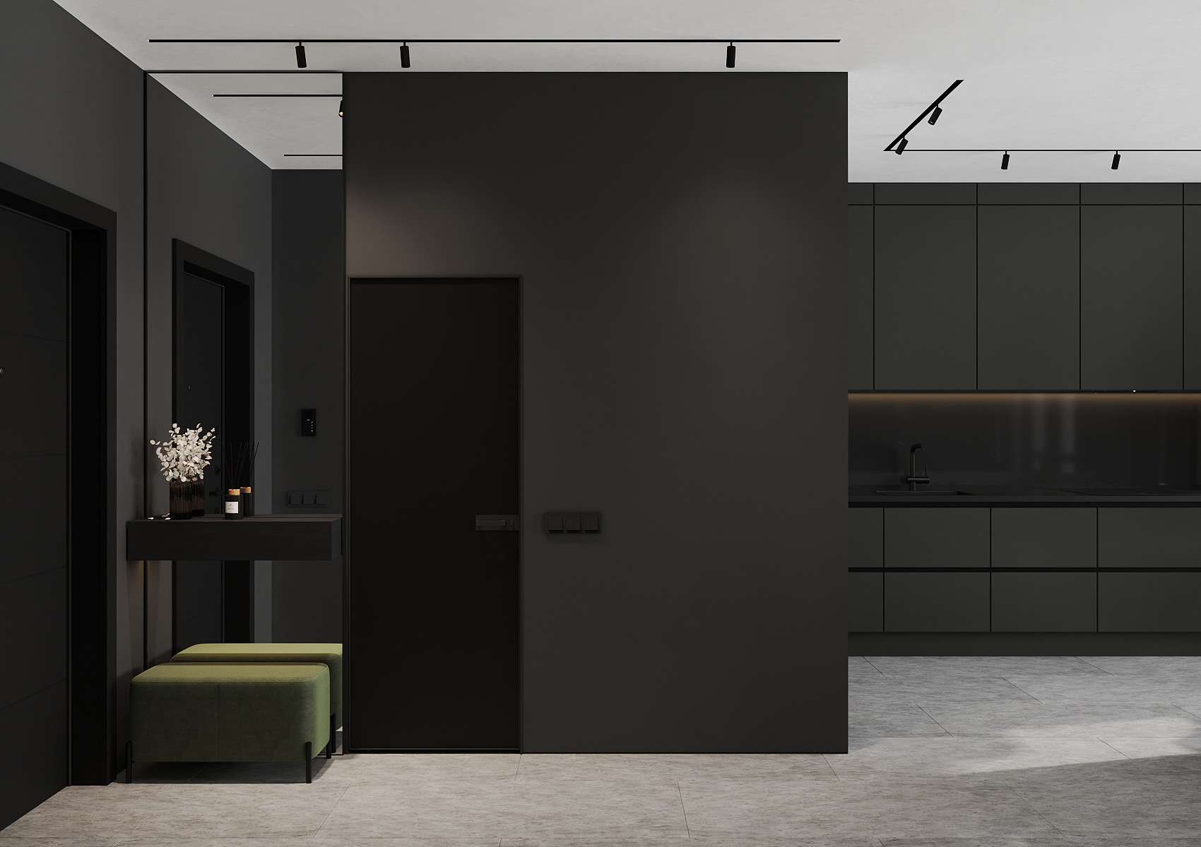 高级灰与墨绿的完美搭配-2