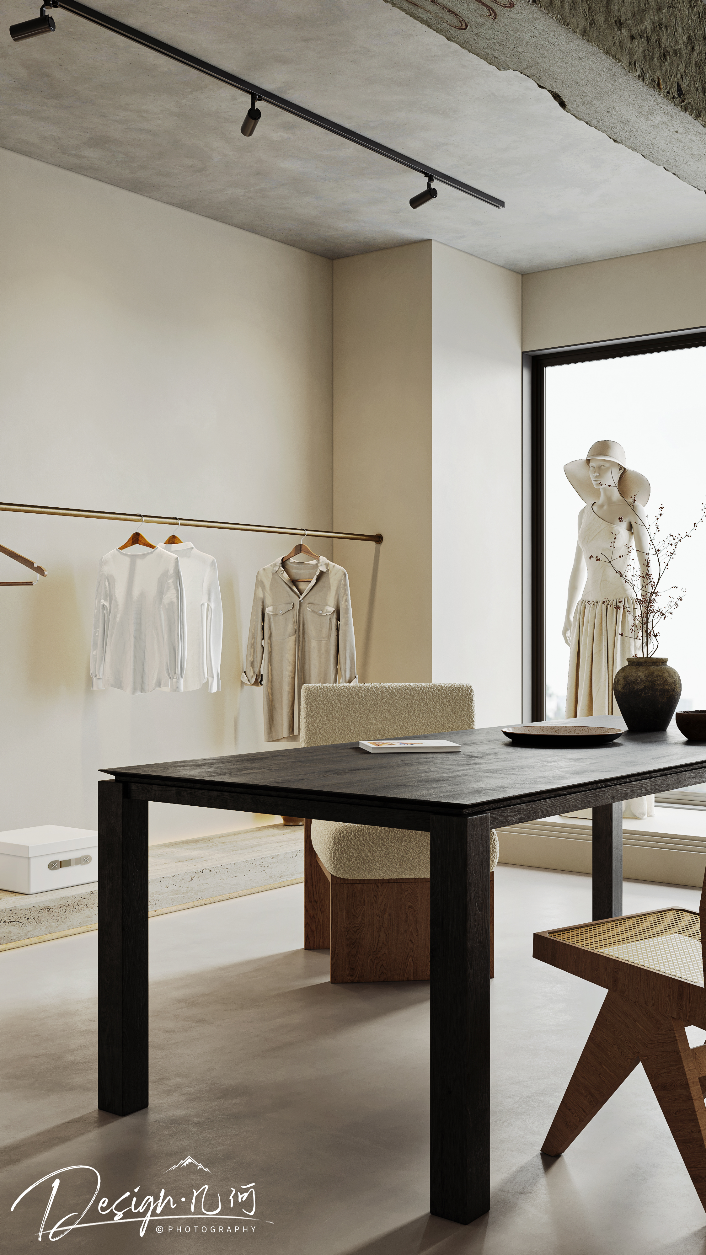 几何空间视觉表现 | 玛奇朵侘寂风服装店-26