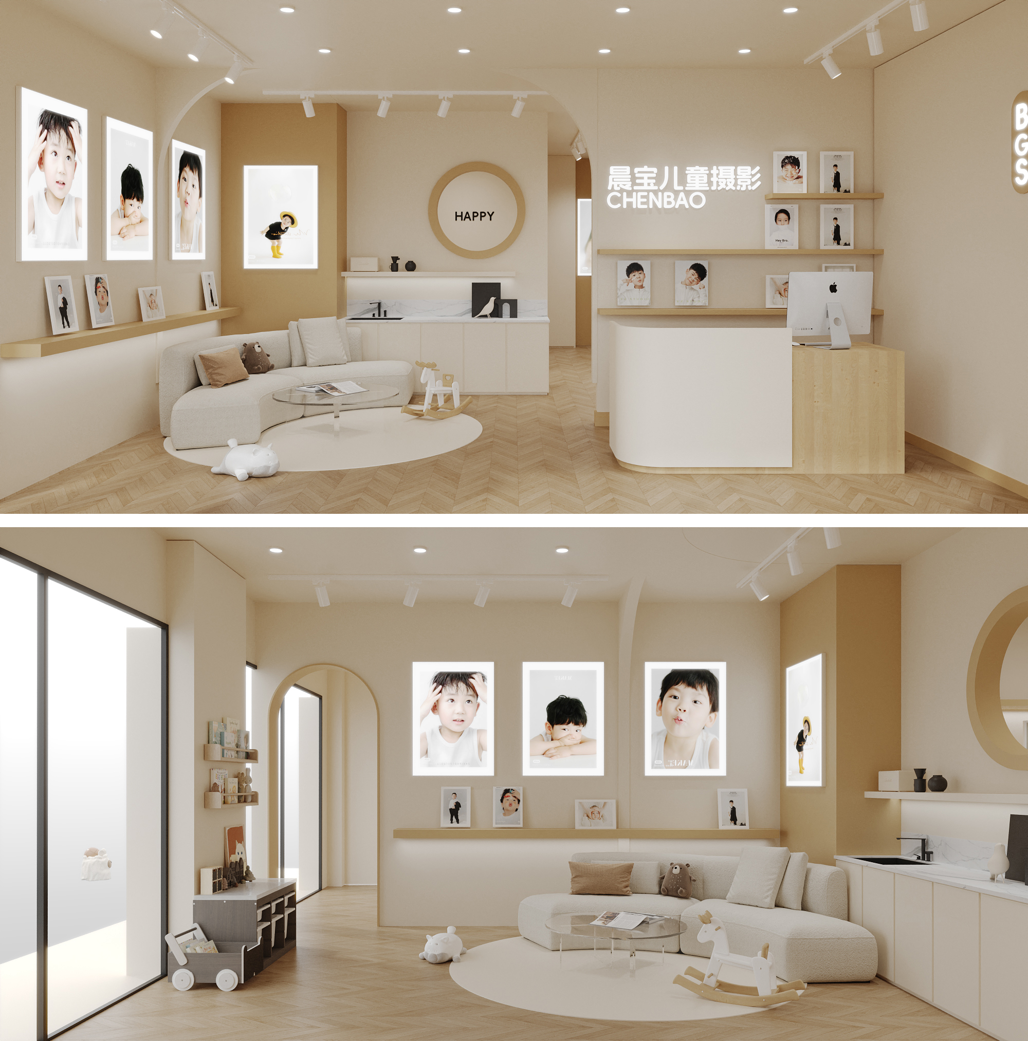 140 平两层奶油系儿童摄影馆萌娃出片宝藏地-0