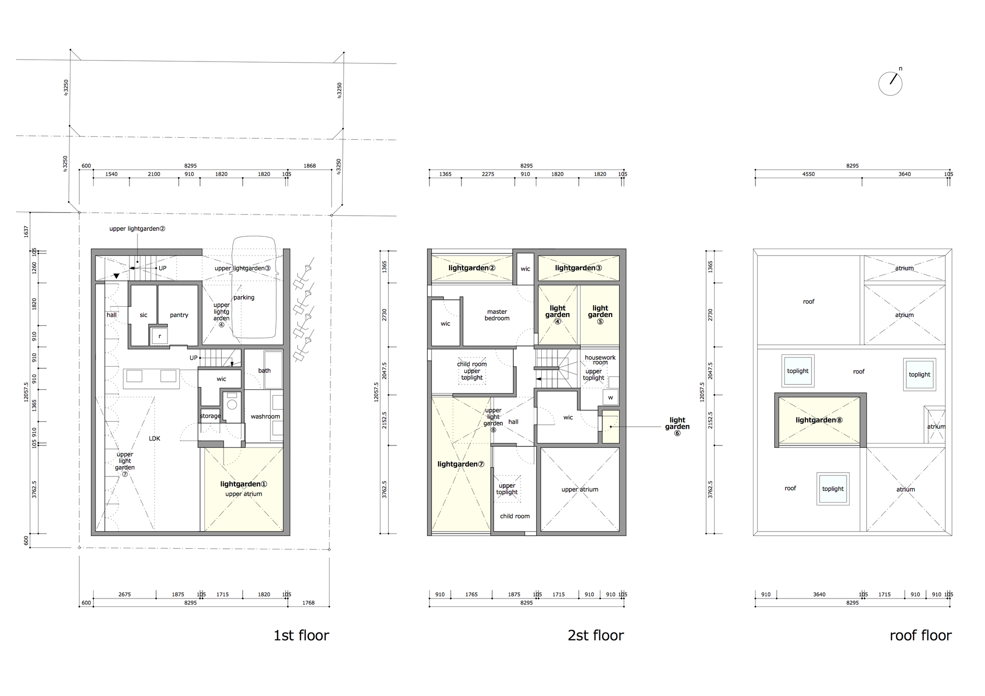 House With Eight Light Courtyards / ha-12