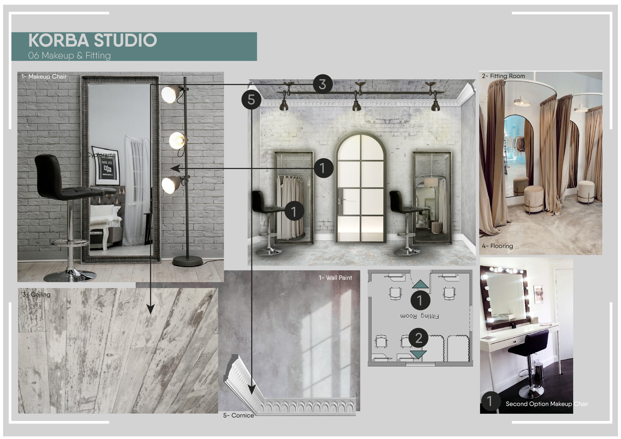 Photography Studio 2D Interior Design & Mood Board-37