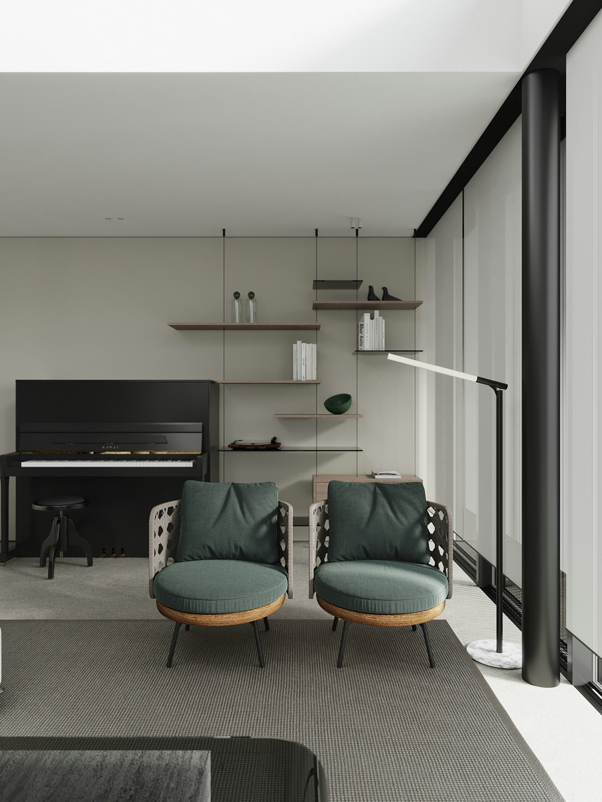 简约风大平米住宅设计 超精致！-1