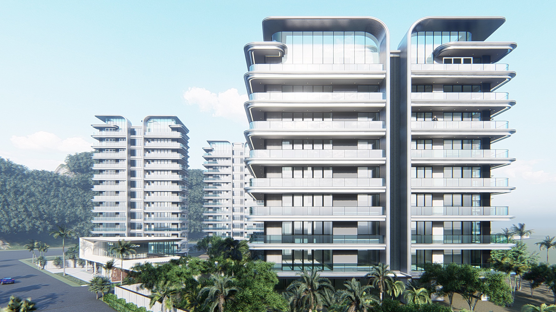 现代高层住宅SU模型-4