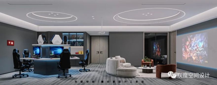 赛博朋克电竞酒店丨灰度空间设计-37