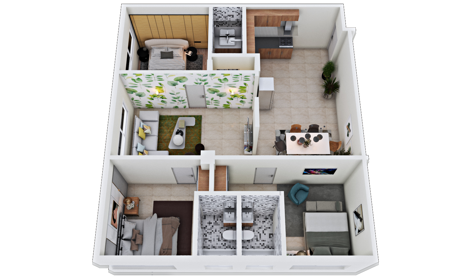 3D Floor plans Rendering-4