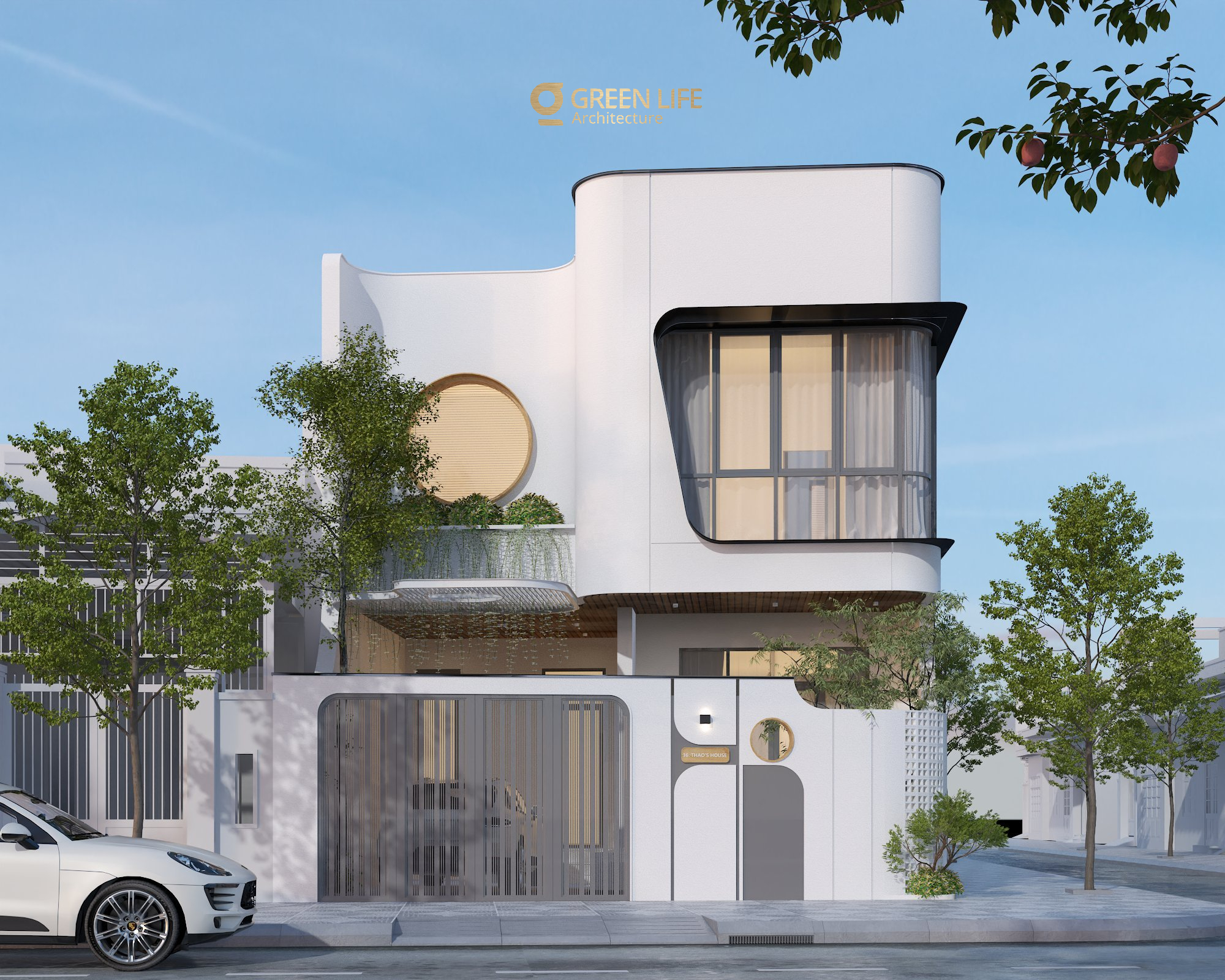 Curve House Modern Townhouse with a Soft Curved Facade-0