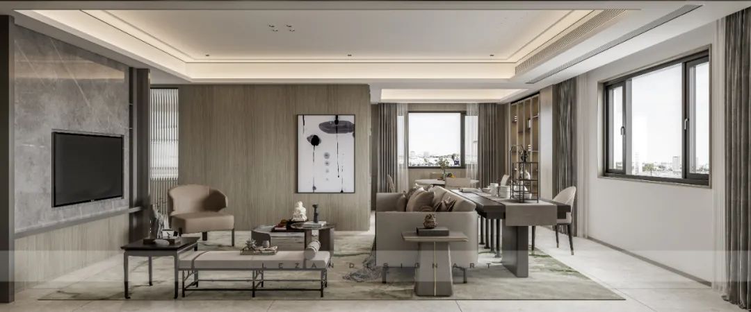 舒适住宅之灰调木色设计丨宁波市乐赞室内装饰设计有限公司-11