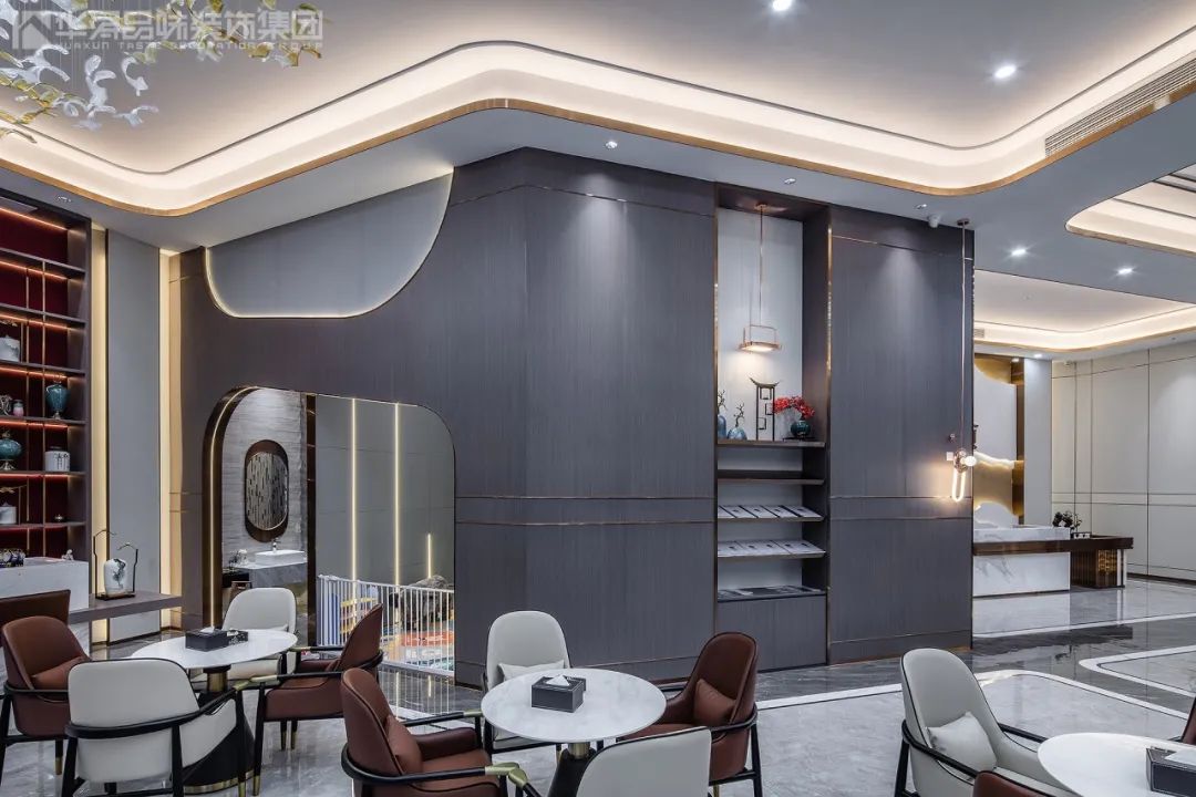 华浔品味装饰打造的新中式售楼部 | 海润棠颂,诗意江南境-47