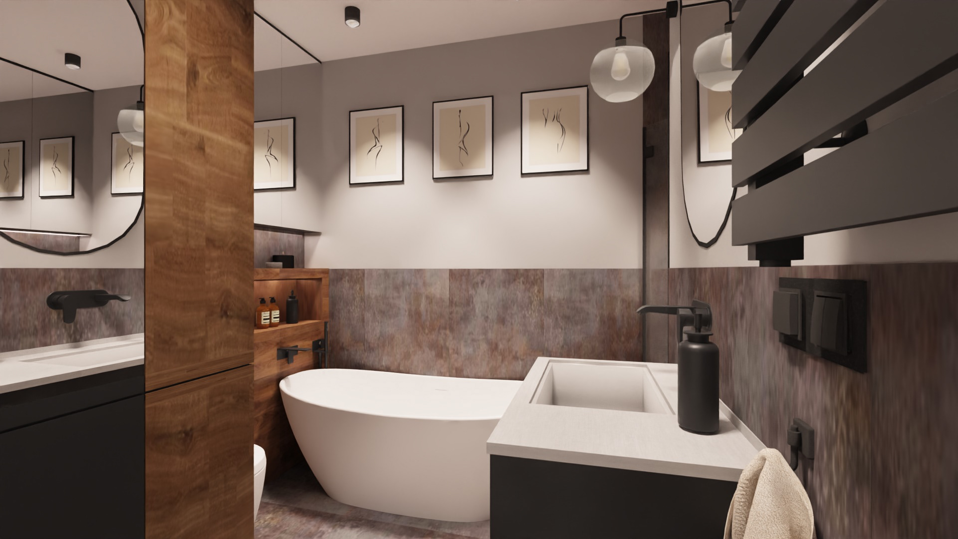 Interior design of 4 room apartment-9