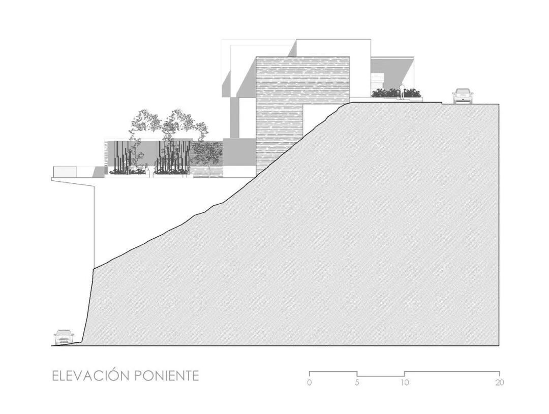 HouseMT|坡地光幕：蒙特雷星环里的悬浮极简主义-31