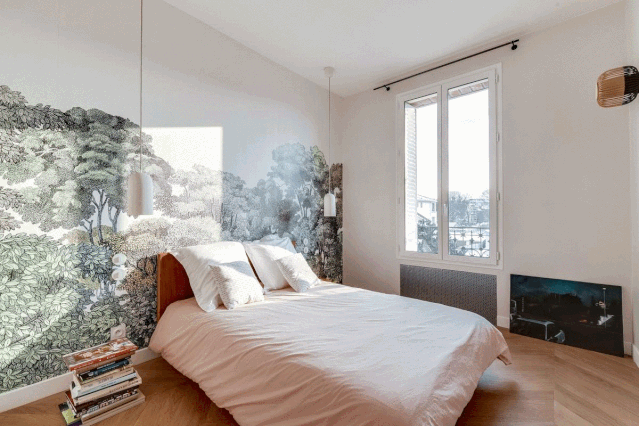 巴黎 52㎡小公寓，独立工作区++ 隐形门，打造舒适一人居-1