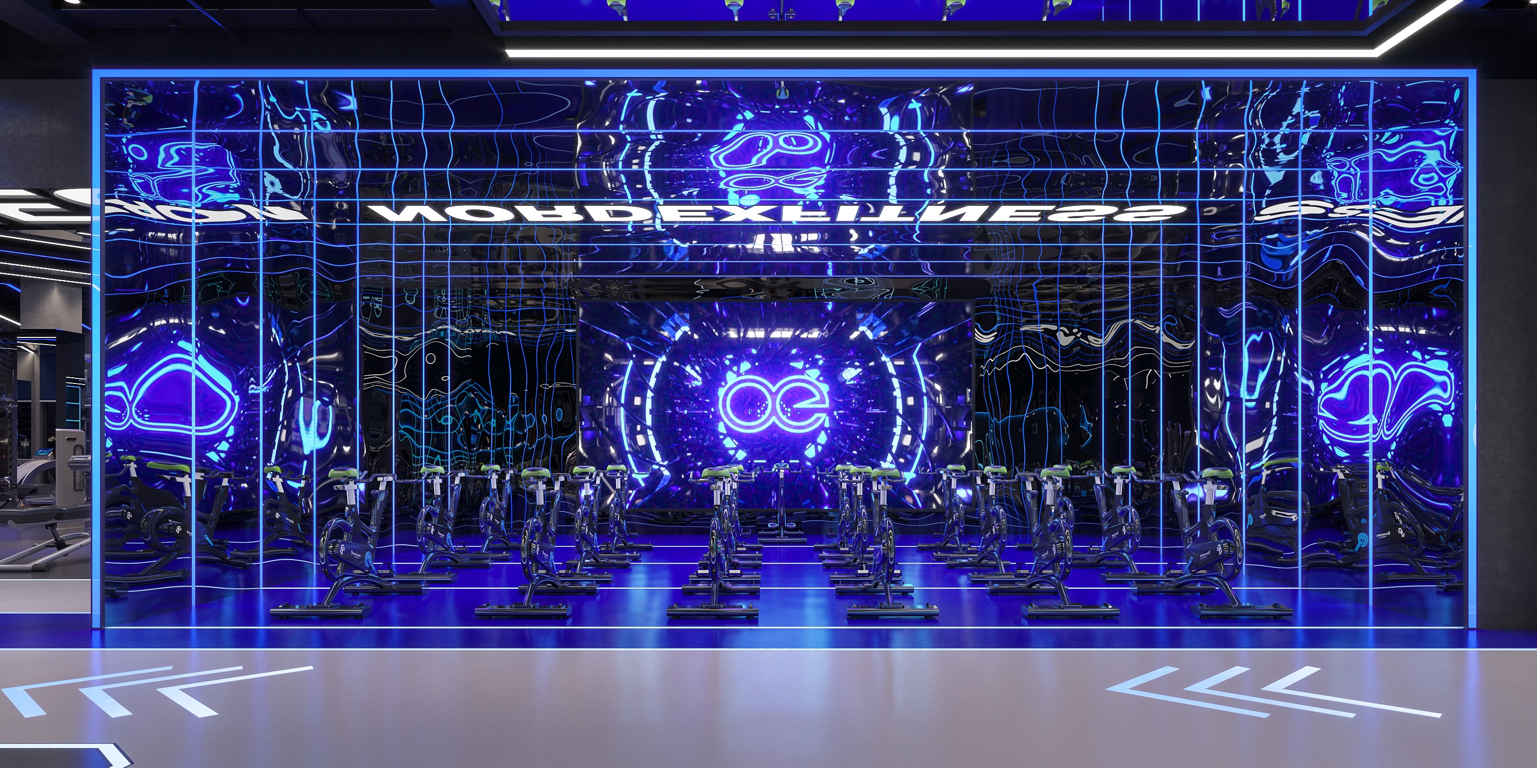 健身房设计 光影交织下的科技健身潮地-2