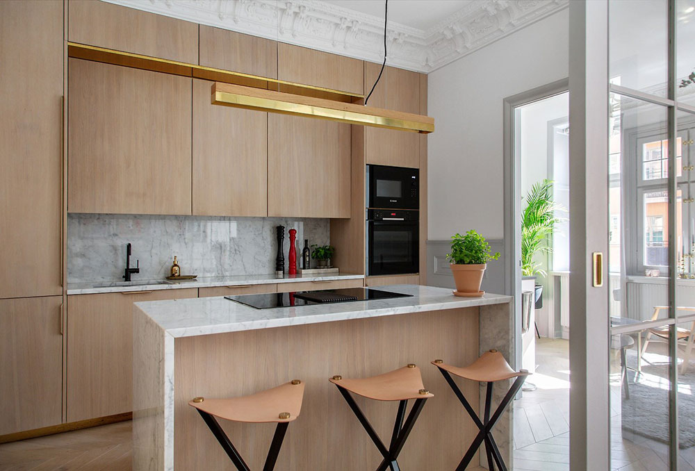 瑞典现代古典公寓的巧妙融合-17