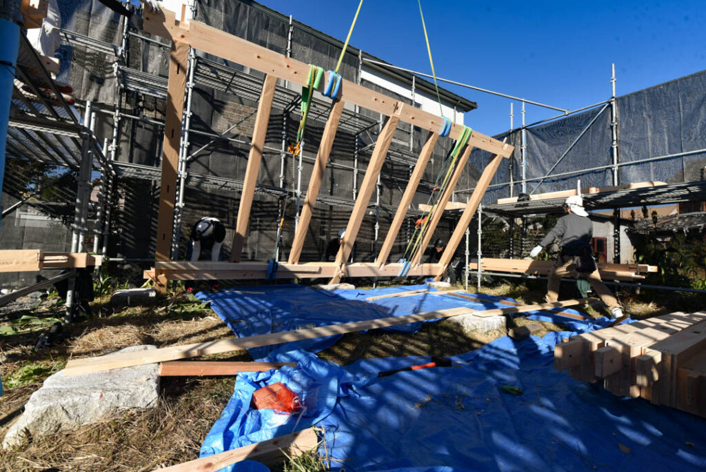 根の上の石場建て８　建前丨水野设计室-22