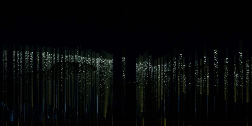 驻龙山景区的荧光山水景观构筑物-72