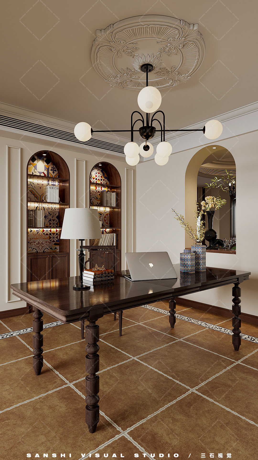 复古美式别墅-22