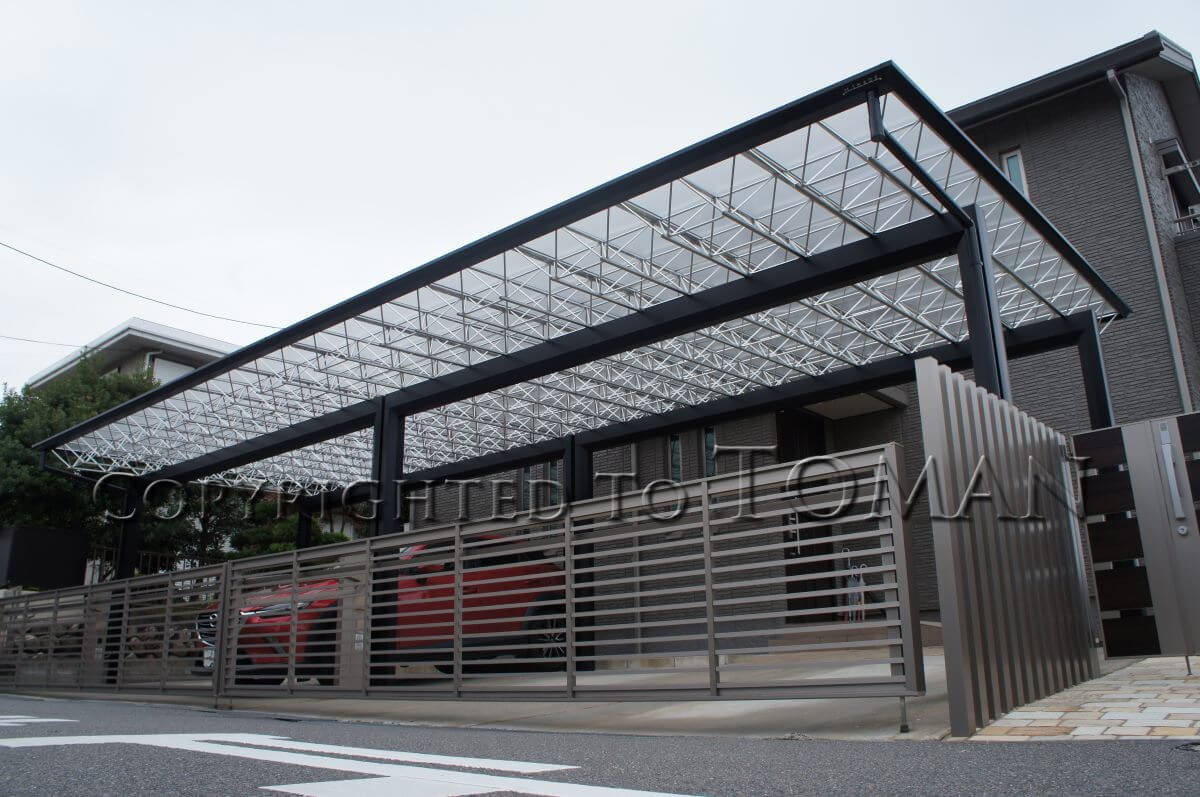 四日市市Y様邸高级完全封闭车棚外构项目-6