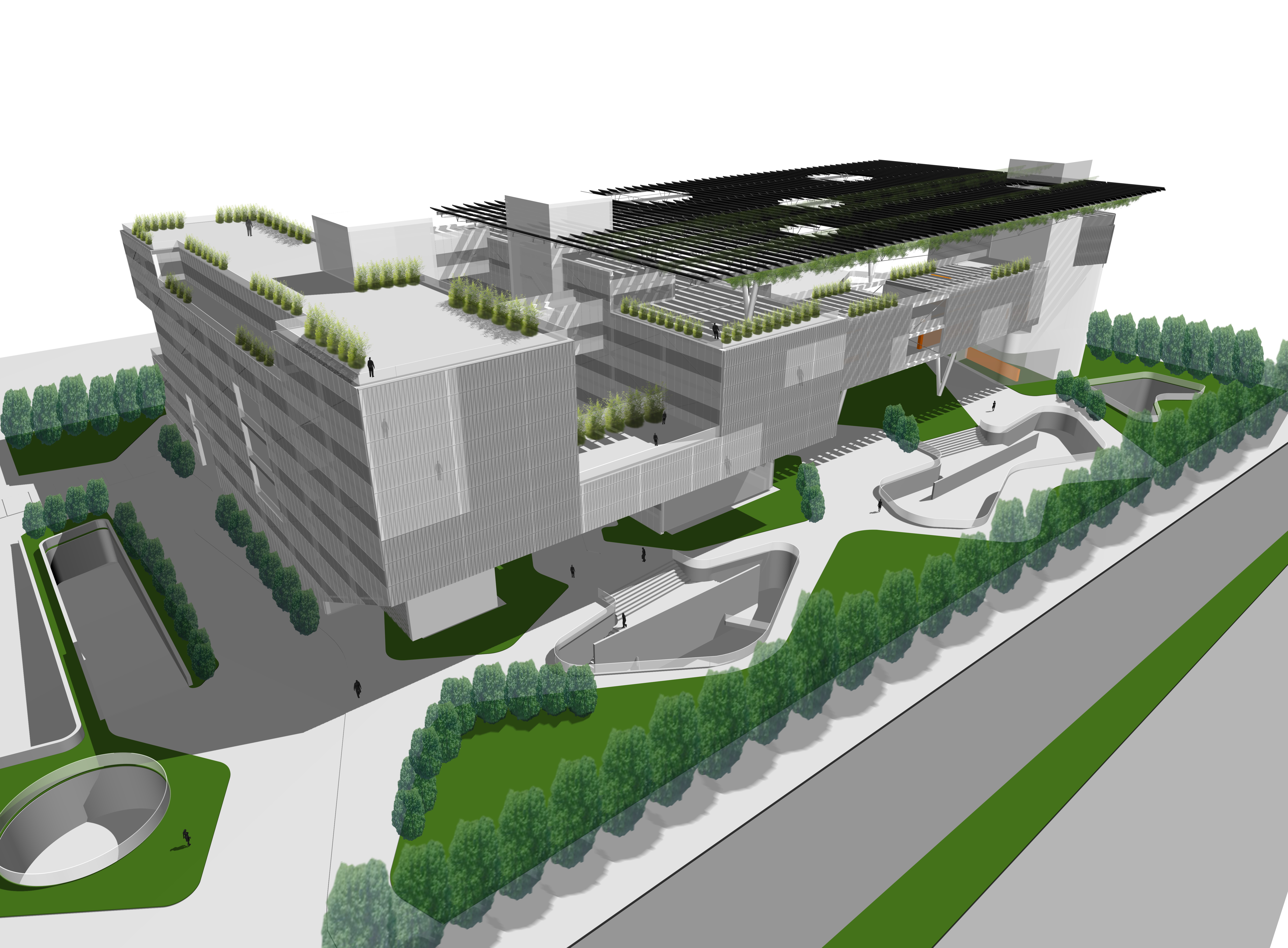 绿色雕塑双塔 · 农村电力公司总部-9