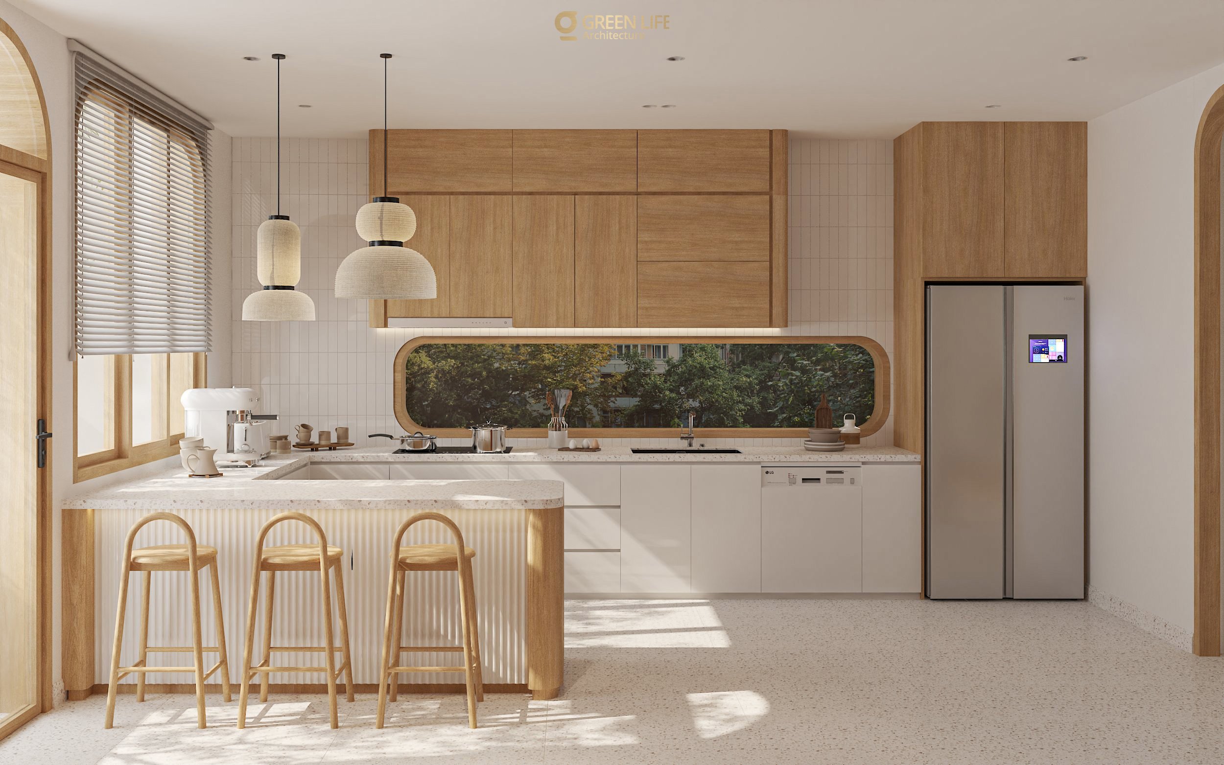 Curve House Modern Townhouse with a Soft Curved Facade-3