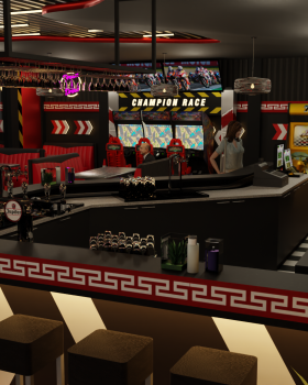 3D Preview Design : Arcade Bar Thrilling Mandalika