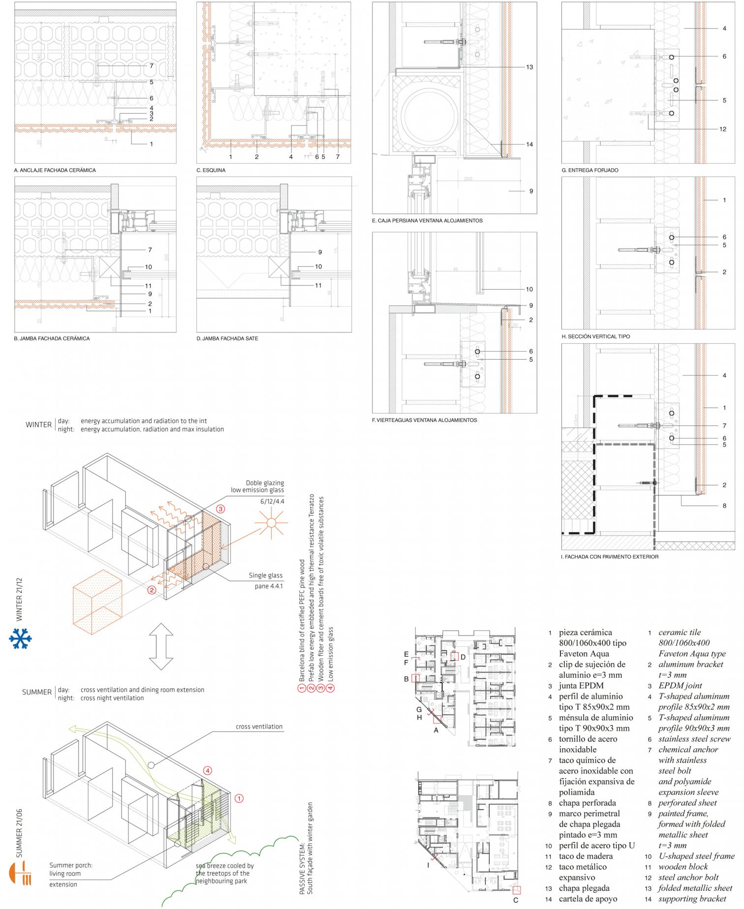 巴塞罗那创新住宅 | 集成被动式生物气候策略-18