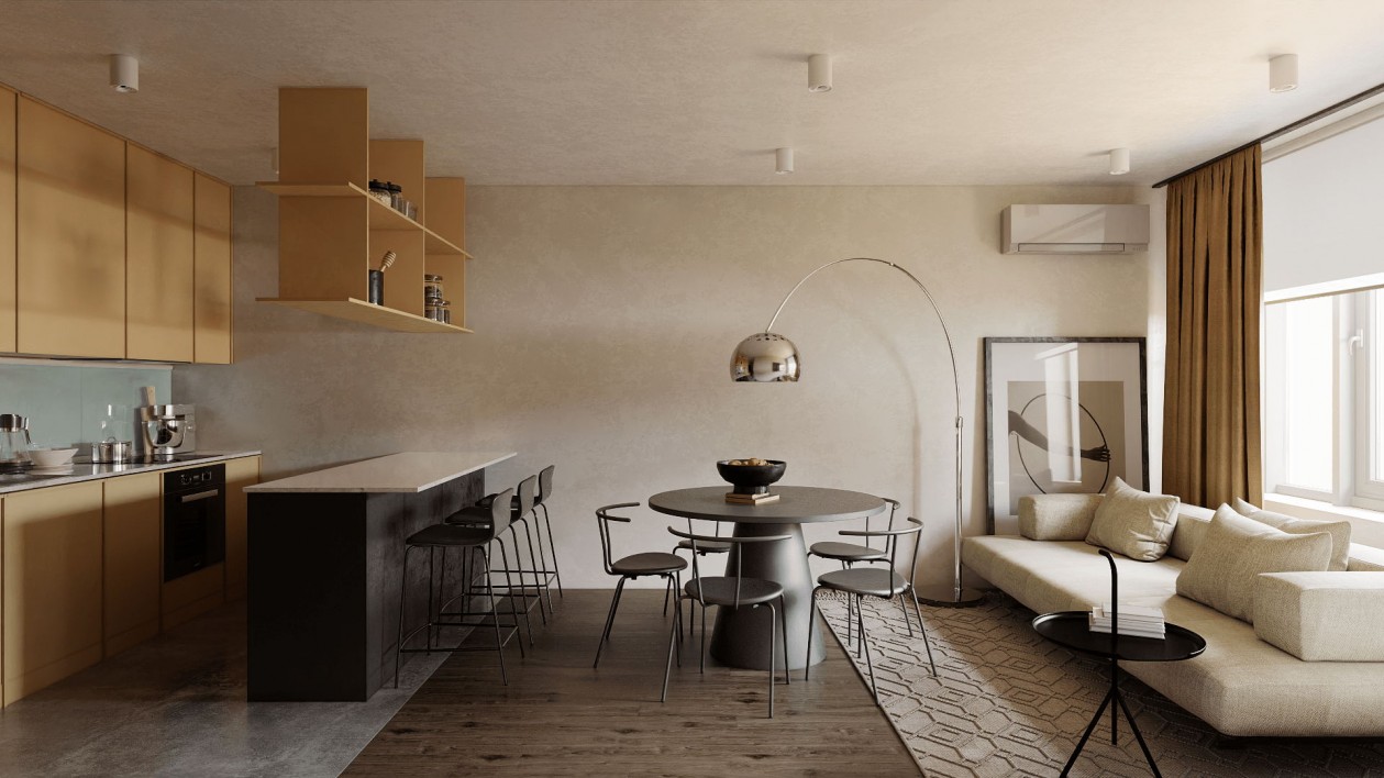 乌克兰70㎡ 浅色系空间设计 温柔极了！-6