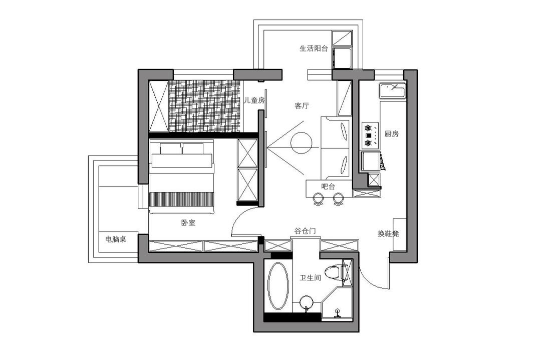 高级灰的高级感 | 小户型装修设计案例解析-41