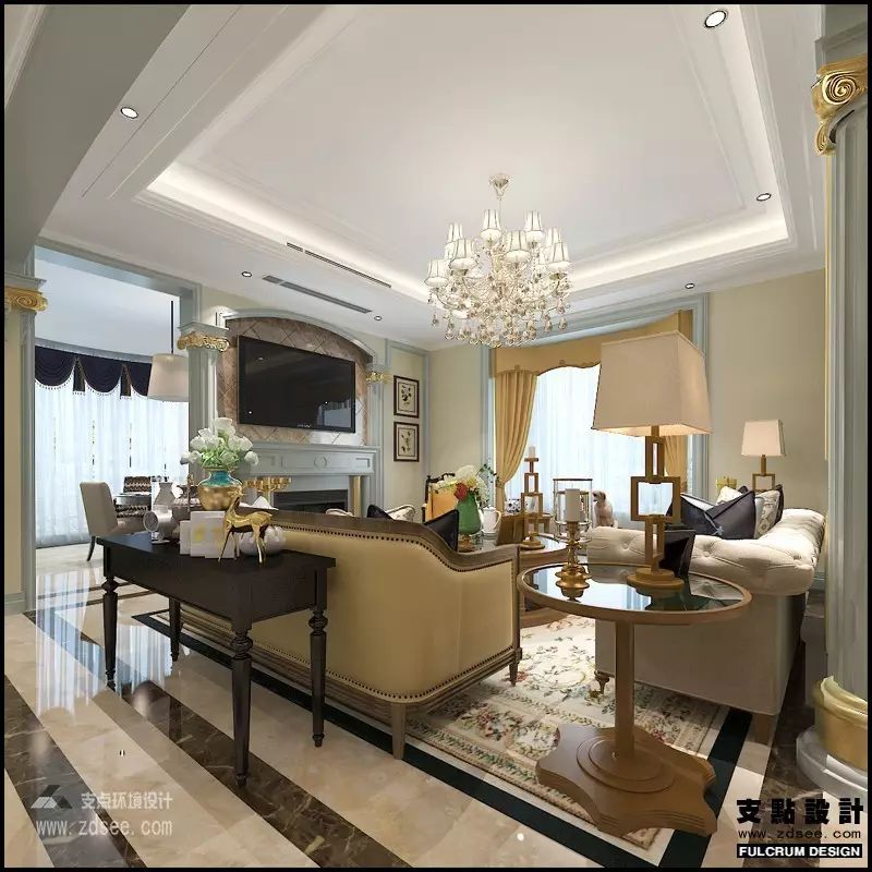 武汉碧海花园别墅美式混搭设计,享受低奢品质生活-18