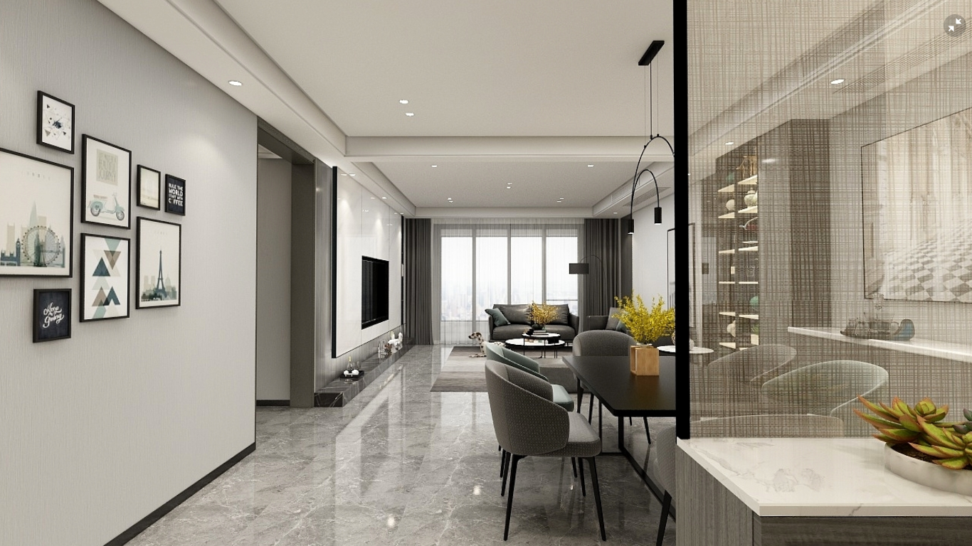 东鼎名人府邸高级灰别墅设计丨圣都家居装饰有限公司-9