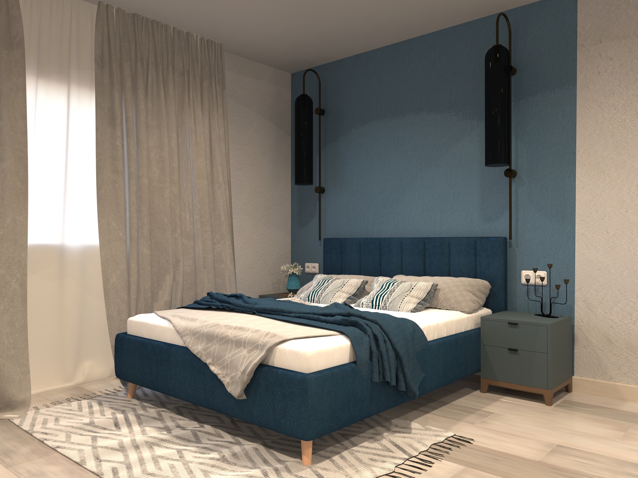 现代斯堪的纳维亚风格一居室公寓设计-28